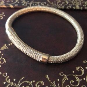 Fossil gold rope bracelet with magnet clasp